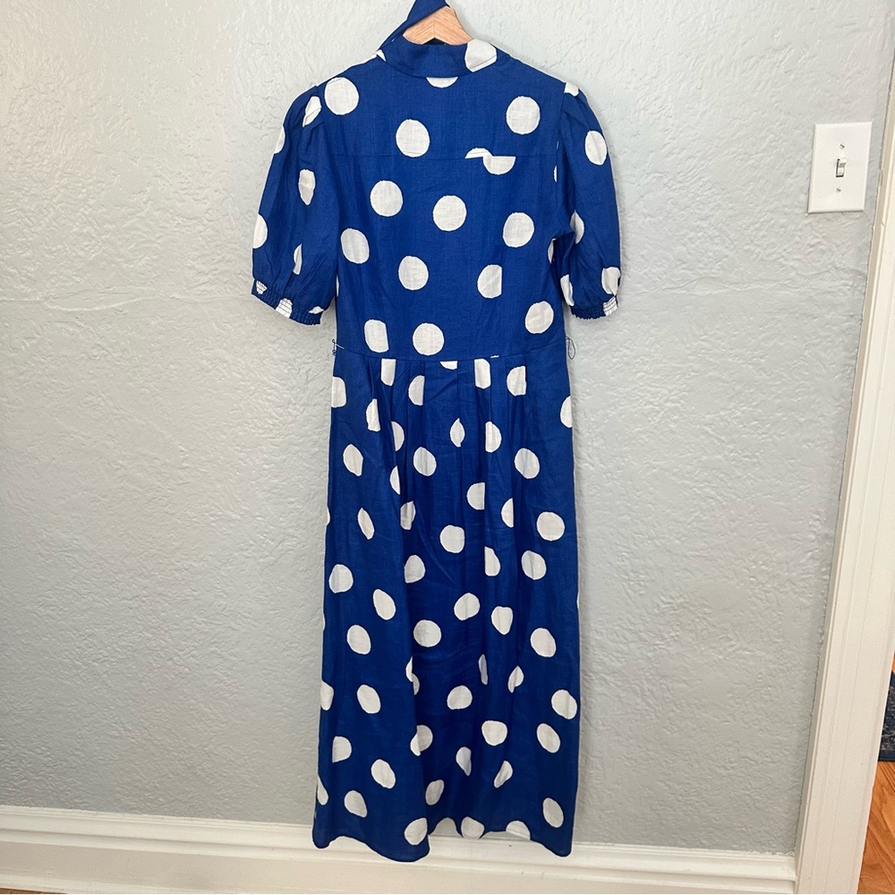 Boden Blue Alexa Linen Maxi Shirt Dress - Picture 12 of 13